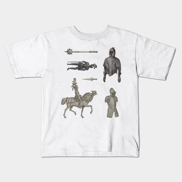 Armor Vintage Set Kids T-Shirt by Mary Rose 73744